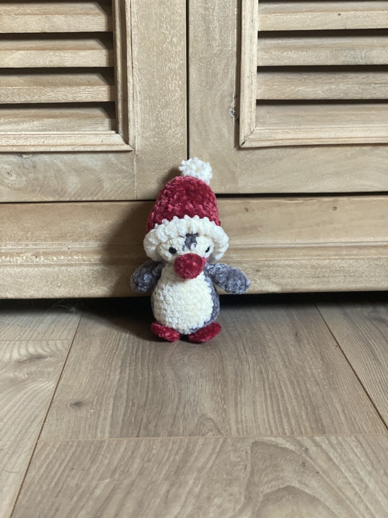 Pingouin personnalisable (Gris et blanc, Simple)